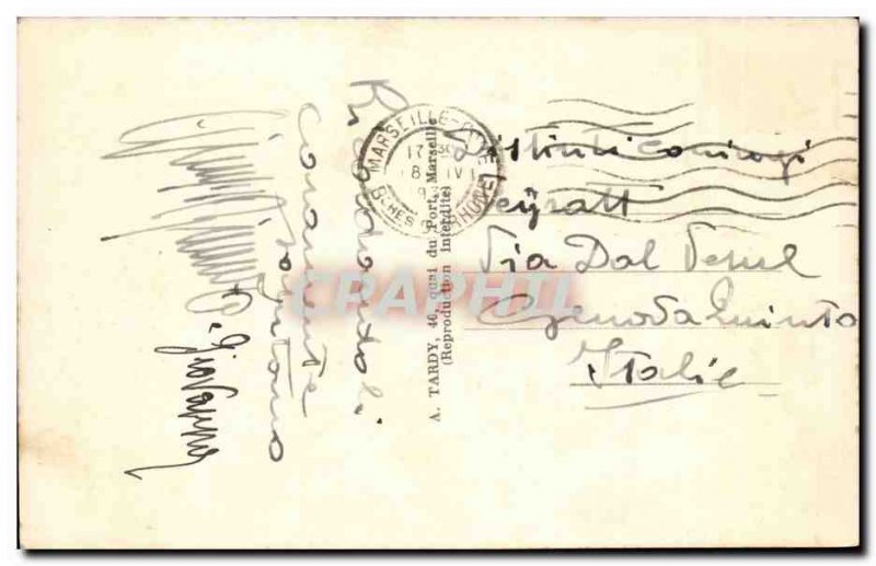 Marseille Old Postcard The harbor dock