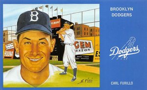 Carl Furillo Brooklyn Dodgers Baseball Unused 