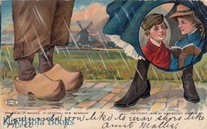 Postcard Advertising Woonsocket Rubber Co Footwear of Nations