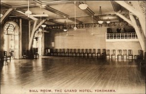 Yokohama Japan Grand Hotel Ball Room c1910 Vintage Postcard