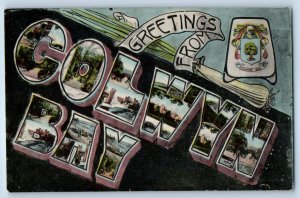 Denbigshire Wales Postcard Greetings from Coldwyn Bay Big Letters Multiview 1911