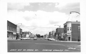 J69/ Spring Valley Illinois RPPC Postcard c1940-50s St Paul Street Stores  41