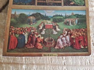 HET LAM GODS-VAN EYCK-PRINCIPAL PANELS.VTG UNUSED POSTCARD*P14