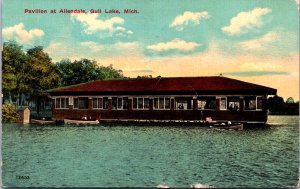 USA Pavilion At Allendale Gull Lake Michigan Vintage Postcard C001