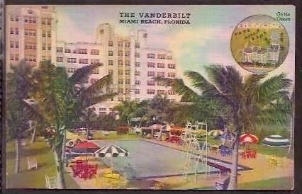 FL Miami Beach Vanderbilt Hotel 1954