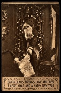 ABRO US 1909 Santa Claus Brings Love & Cheer & Merry Xmas & Happy New Year