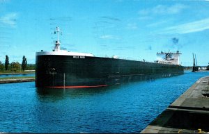 Cargo Ship Belle River In Soo Locks 1987