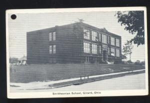 GIRARD OHIO SMITHSONIAN SCHOOL VINTAGE POSTCARD