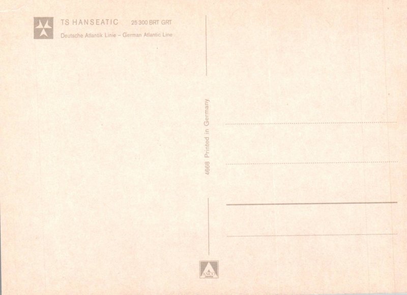 Cruise Ship Ts Hanseatic German Atlantic Line