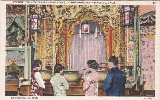 Interior Tin How Temple Joss House Chinatown San Francisco California