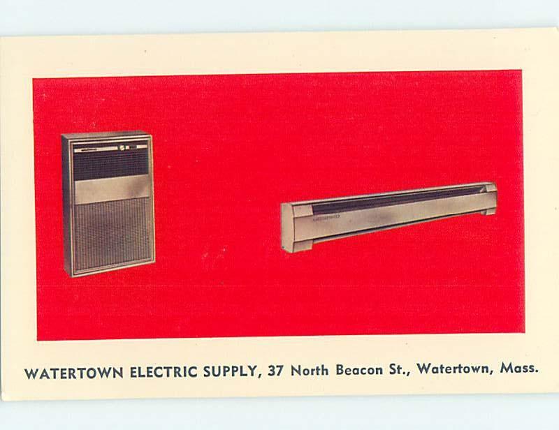 Pre-1980 Postcard Ad WATERTOWN ELECTRIC SUPPLY Watertown Massachusetts MA HM4315