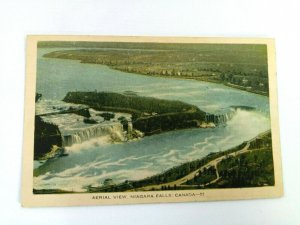 Vintage Postcard Aerial View Niagara Falls Canada Waterfalls