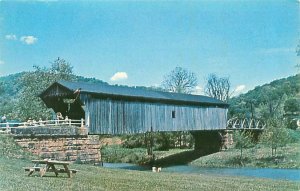 Scioto County OH Brush Creek Covered Bridge #15 Chrome Postcard Unused