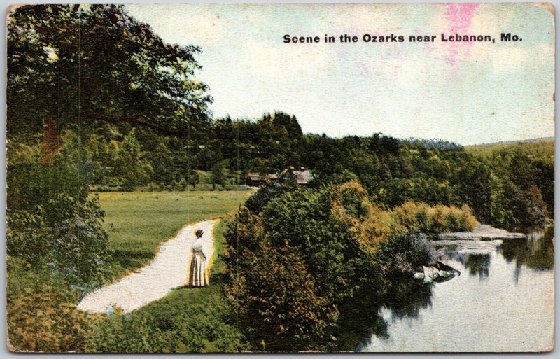 Scene in the Ozarks Near Lebanon, Missouri - Postcard 