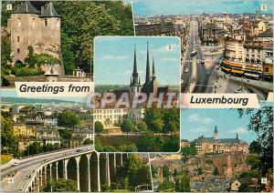 Modern Postcard Greetings from Luxembourg