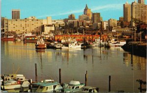 Vancouver BC Coal Harbour from Stanley Park Unused Postcard G18