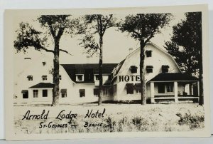 Canada RPPC St. Georges Beauce Arnold Lodge Postcard O5