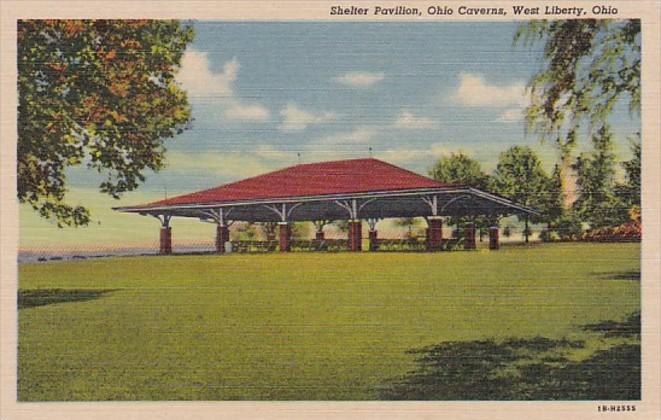 Ohio West Liberty Shelter Pavilion Ohio Caverns Curteich