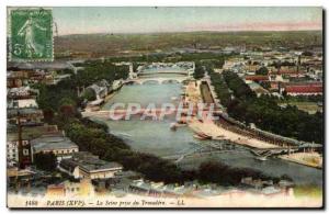 Paris - 6 - The Seine taken Trocadero Old Postcard