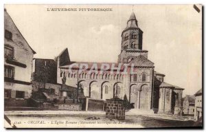 Postcard Old Orcival L & # 39Eglise Romane