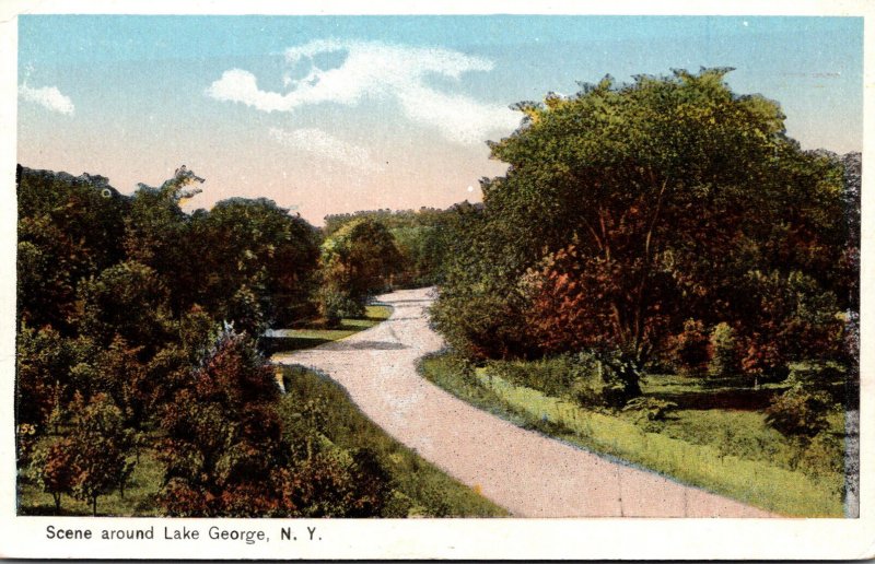 New York Lake George Scene Around The Lake