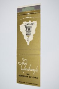 The Quadrangle University of Iowa 20 Front Strike Matchbook Cover