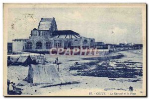 Old Postcard The Kursaal and the Beach