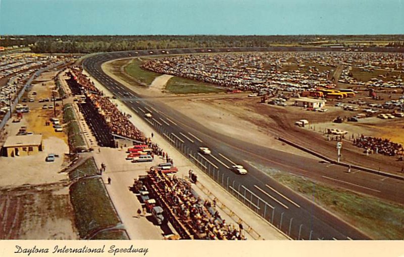 Daytona Beach, Florida USA Auto Race Car, Racing Postcard Unused