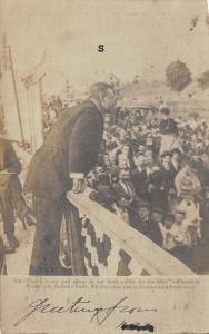 BELLOWS FALLS, VERMONT PRESIDENT TEDDY ROOSEVELT ADDRESSING RALLY-1902