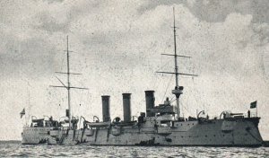 Russian Imperial Navy Cruiser Boyarin c1900s Postcard