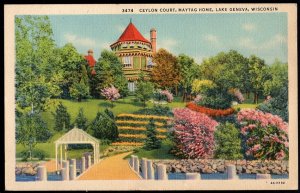 Wisconsin LAKE GENEVA Ceylon Court Maytag Home - pm1940 - LINEN