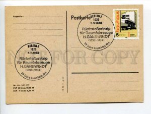 292188 EAST GERMANY GDR 1982 card Berlin 25 year of SPACE age