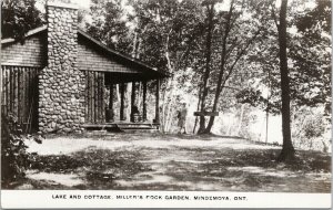 Lake & Cottage Miller's Rock Garden Mindemoya Ontario Unused RPPC Postcard F33