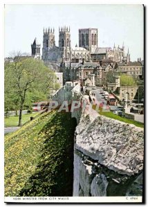 Modern Postcard from York Minster City Walls