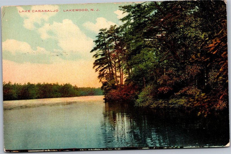 Postcard NJ Lakewood - Lake Carasaljo