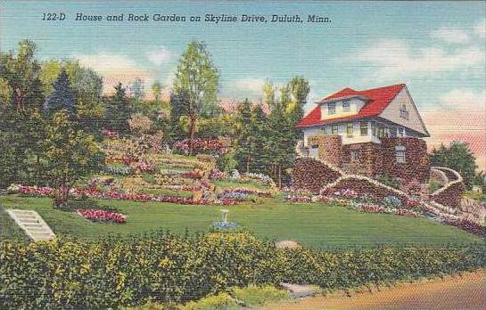 Minnesota Duluth House And Rock Garden On Skyline Drive