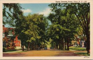 Upper Genesee St. Utica NY New York c1952 Vintage Linen Postcard D73