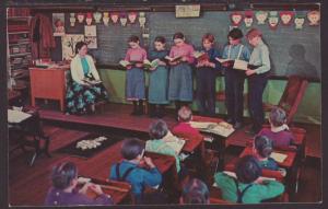 Amish One Room School,Children Postcard 