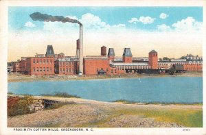 Greensboro North Carolina Proximity Cotton Mills Vintage Postcard AA56700 