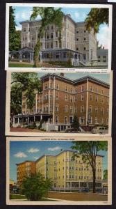 ME Lot 3 Elmwood Hotel WATERVILLE MAINE Postcards OLD