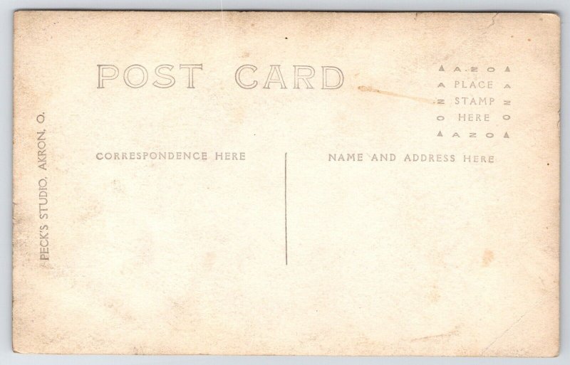 Akron Ohio~Edwin S Park~Ike Greear~W Woodend~Peck's Studio RPPC c1910