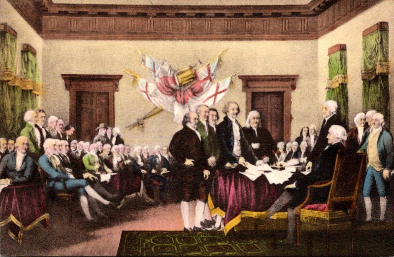 The Signing Of The Declaration Of Independence Of The United States Of Americ...