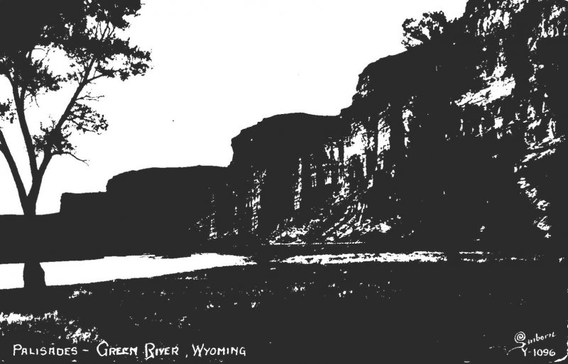 Wyoming Green River The Palisades 1955 Real Photo