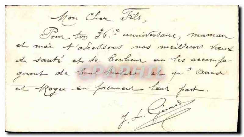 Old Postcard Birthday Flowers