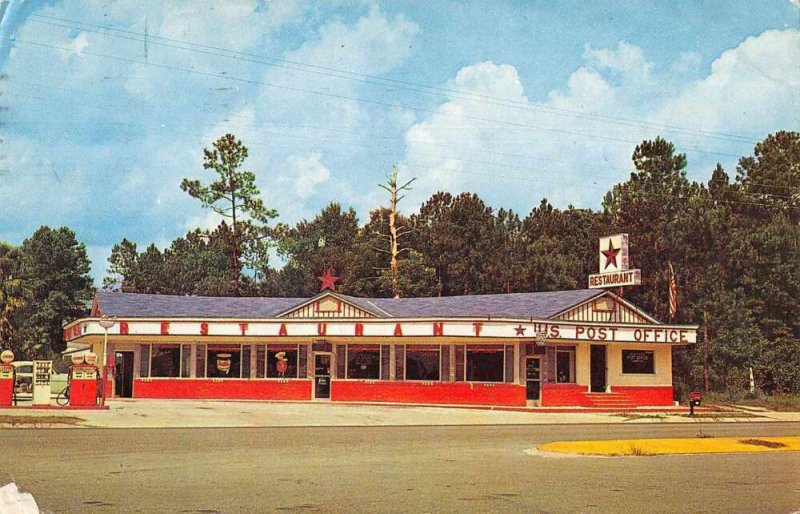 Lamont Florida Star Restaurant Post Office Gas Station Postcard AA11542