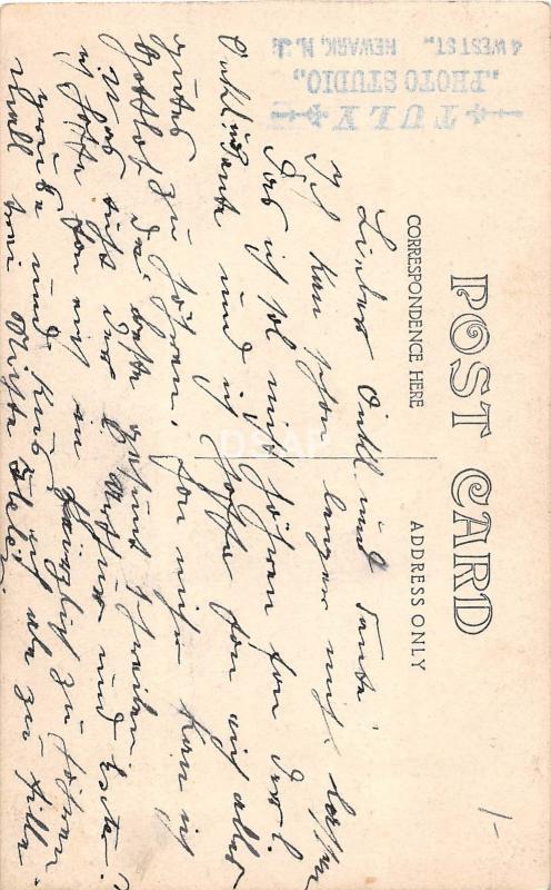 A2 NEW JERSEY NJ Real Photo RPPC Postcard c1910 NEWARK Tuly Studio WOMAN 2