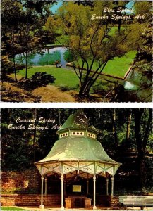 2~4X6 Postcards Eureka Spring AR Arkansas BLUE SPRING & CRESCENT SPRING~Pavilion