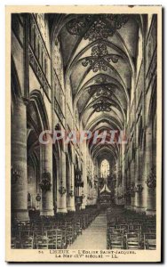 Old Postcard Lisieux L & # 39Eglise Saint Jacques Nave