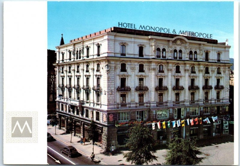 Postcard - Hotel Monopol & Metropole - Lucerne, Switzerland