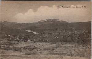 Mt Washington New Hampshire from Berlin NH  Postcard Z21